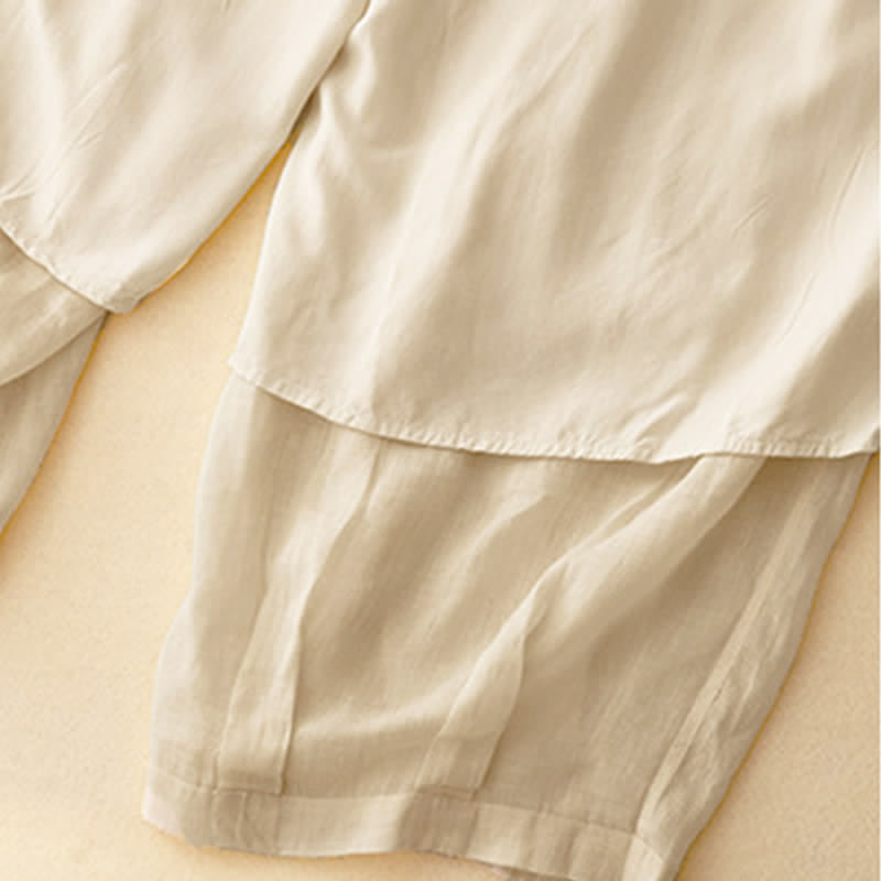Pantalon Buddha Stones décontracté ample double épaisseur longueur 7-8 pour femme avec poches - image 23