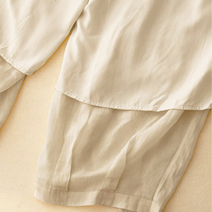 Pantalon Buddha Stones décontracté ample double épaisseur longueur 7-8 pour femme avec poches - image 23