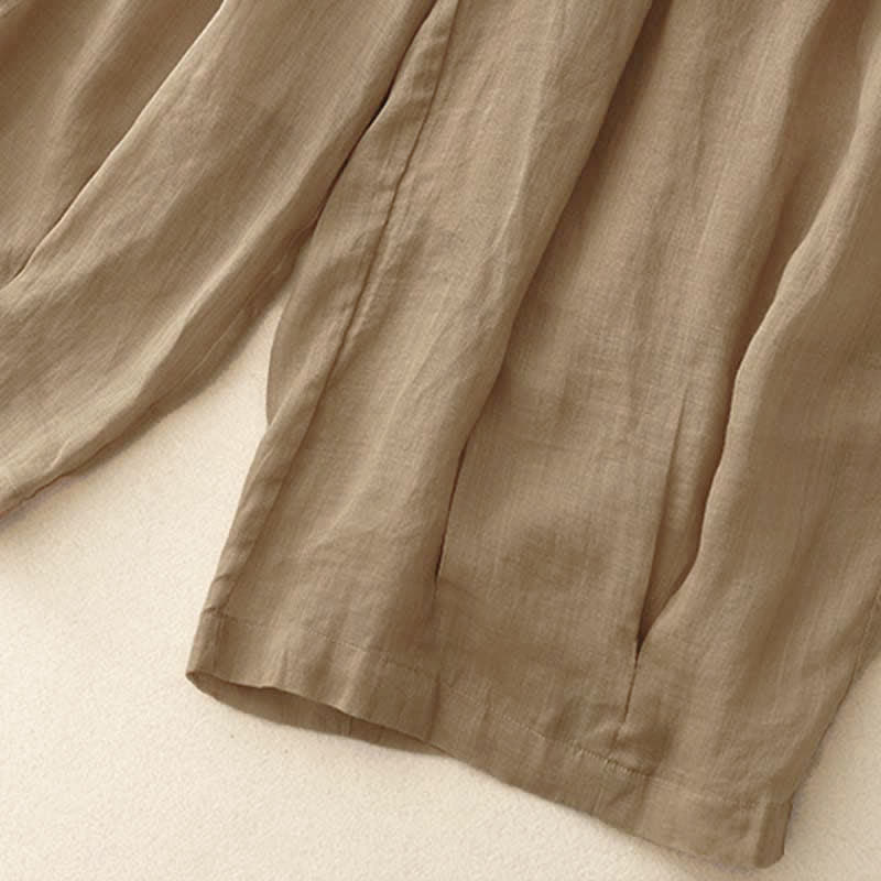 Pantalon Buddha Stones décontracté ample double épaisseur longueur 7-8 pour femme avec poches - image 3