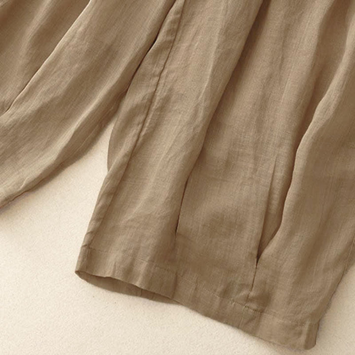 Pantalon Buddha Stones décontracté ample double épaisseur longueur 7-8 pour femme avec poches - image 3