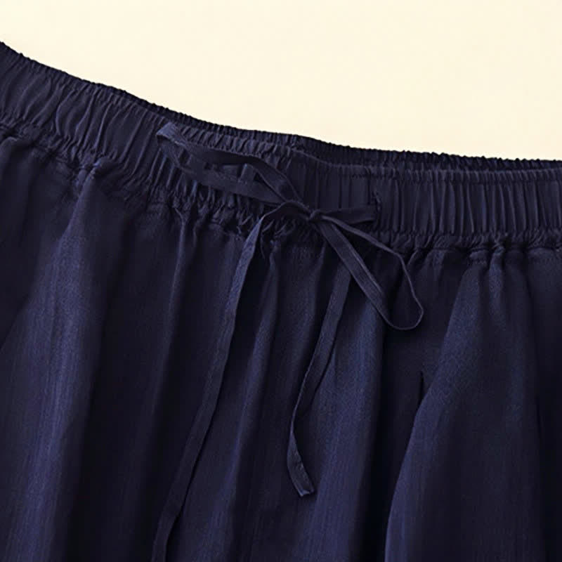Pantalon Buddha Stones décontracté ample double épaisseur longueur 7-8 pour femme avec poches - image 7