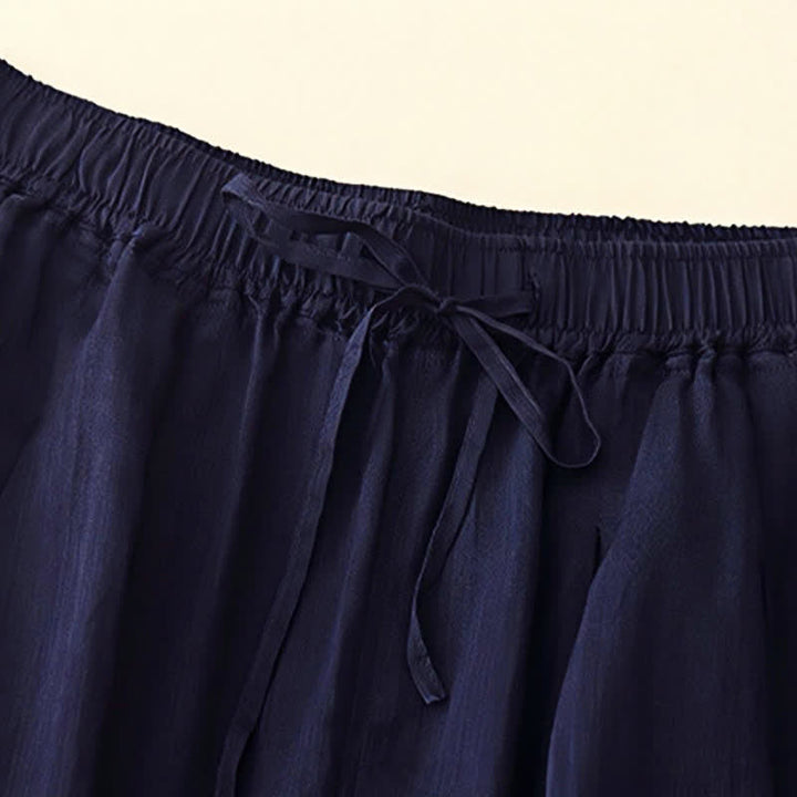 Pantalon Buddha Stones décontracté ample double épaisseur longueur 7-8 pour femme avec poches - image 7