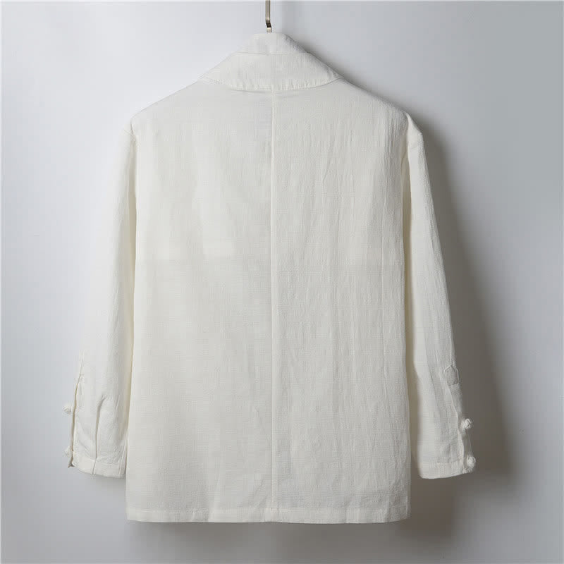 Buddha Stones Kimono homme en ramie unie, style minimaliste et décontracté, idéal pour le printemps. - image 13
