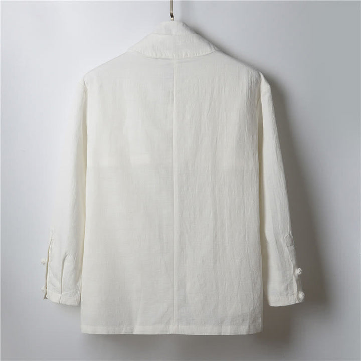 Buddha Stones Kimono homme en ramie unie, style minimaliste et décontracté, idéal pour le printemps. - image 13