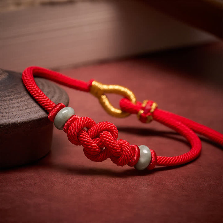 Buddha Stones Bracelet de protection Ruyi en fil rouge - image 2