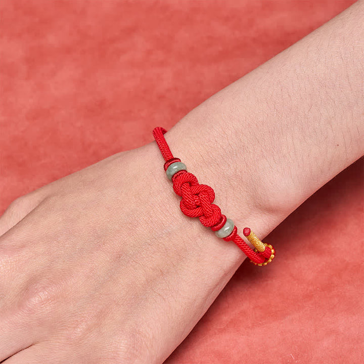 Buddha Stones Bracelet de protection Ruyi en fil rouge - image 6