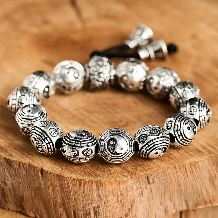 Buddha Stones Bracelet de perles rondes en cuivre Bagua Yin Yang Harmonie Yin Yang - image 2
