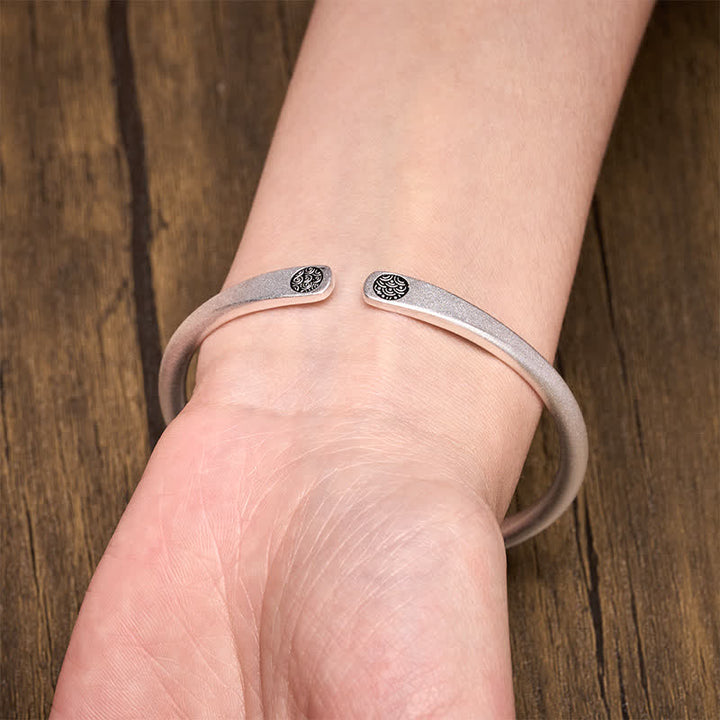 Buddha Stones Bracelet manchette Lotus en cuivre, symbole de nouveau départ - image 4