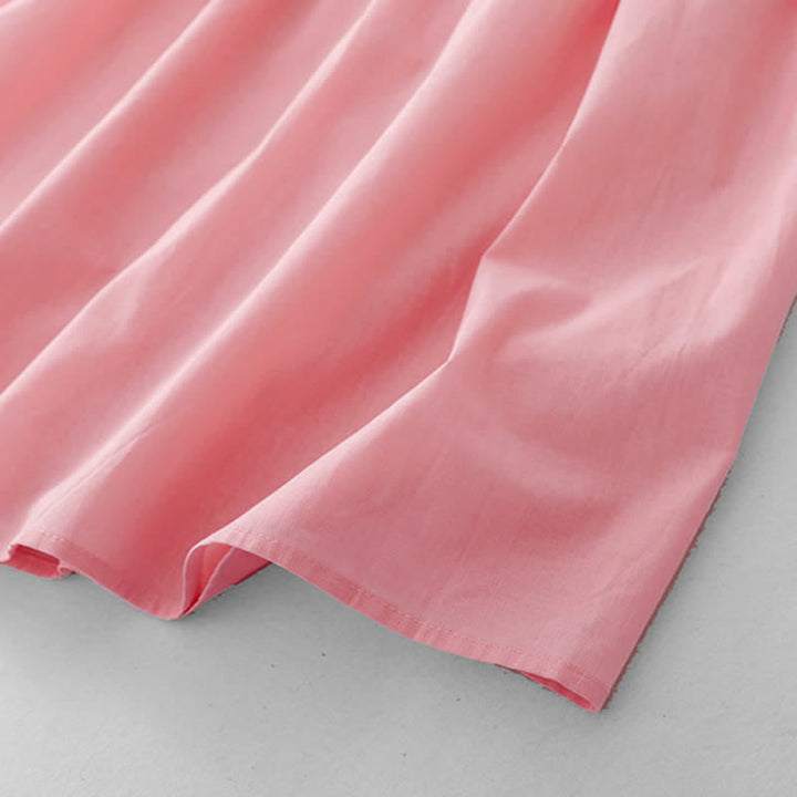 Buddha Stones Robe d'été minimaliste décontractée à boutons et lacets, sans manches, avec poche, pour femme - image 14