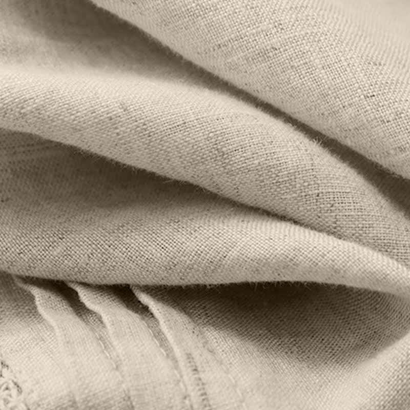 Buddha Stones Pantalon d'été minimaliste géométrique à ourlet ajouré et jambes larges avec poches pour femme - image 38