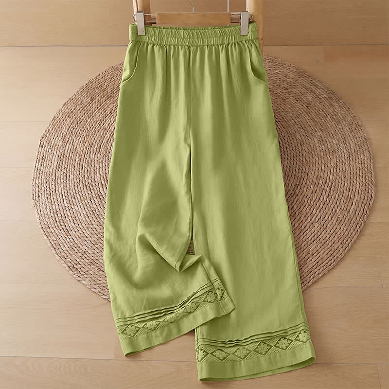 Buddha Stones Débardeur d'été vintage géométrique décontracté, ourlet ajouré, boutons au dos, sans manches, avec poche plaquée - Pantalon jaune-vert - US8-10, UK/AU12-14, EU40-42 (2XL) - image 22