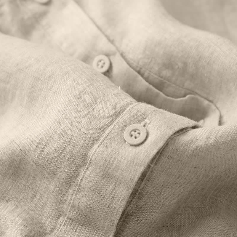 Buddha Stones Pantalon d'été minimaliste géométrique à ourlet ajouré et jambes larges avec poches pour femme - image 43