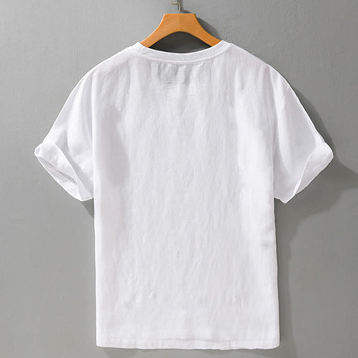 Buddha Stones T-shirts d'été minimalistes et décontractés pour hommes, à manches courtes et poches plaquées. - image 12