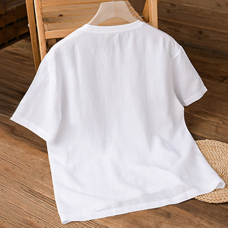 Buddha Stones T-shirts d'été minimalistes et décontractés pour hommes, à manches courtes et poches plaquées. - image 10