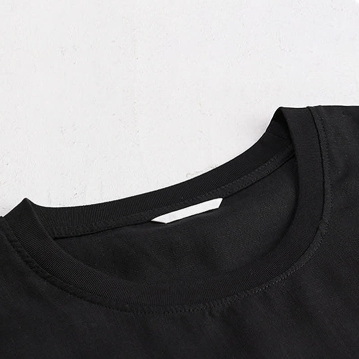 Buddha Stones T-shirts d'été minimalistes et décontractés pour hommes, à manches courtes et poches plaquées. - image 7