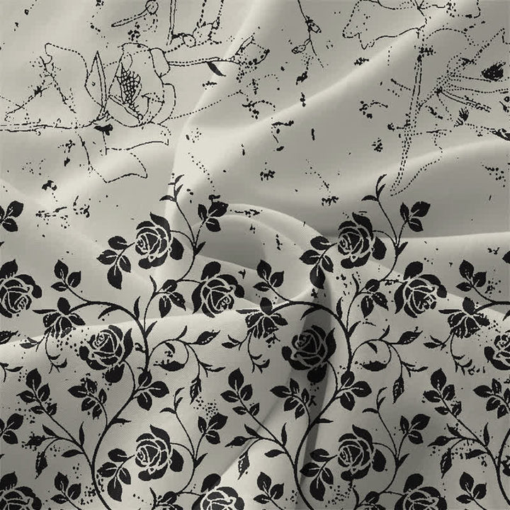 Buddha Stones Robe midi d'été décontractée pour femme, à motif floral vintage et sans manches, avec poches - image 3