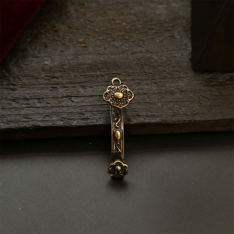 Buddha Stones Porte-clés en cuivre Pi Xiu, pièce chinoise Ruyi Lotus, symbole de richesse - image 14