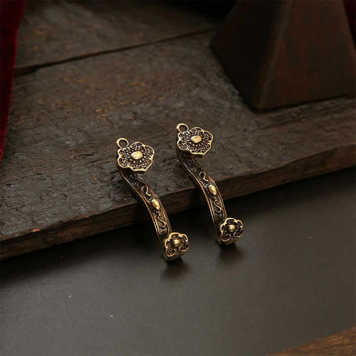 Buddha Stones Porte-clés en cuivre Pi Xiu, pièce chinoise Ruyi Lotus, symbole de richesse - image 16