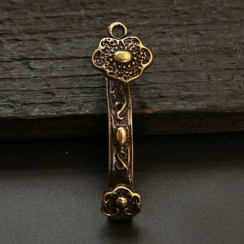 Buddha Stones Porte-clés en cuivre Pi Xiu, pièce chinoise Ruyi Lotus, symbole de richesse - image 13