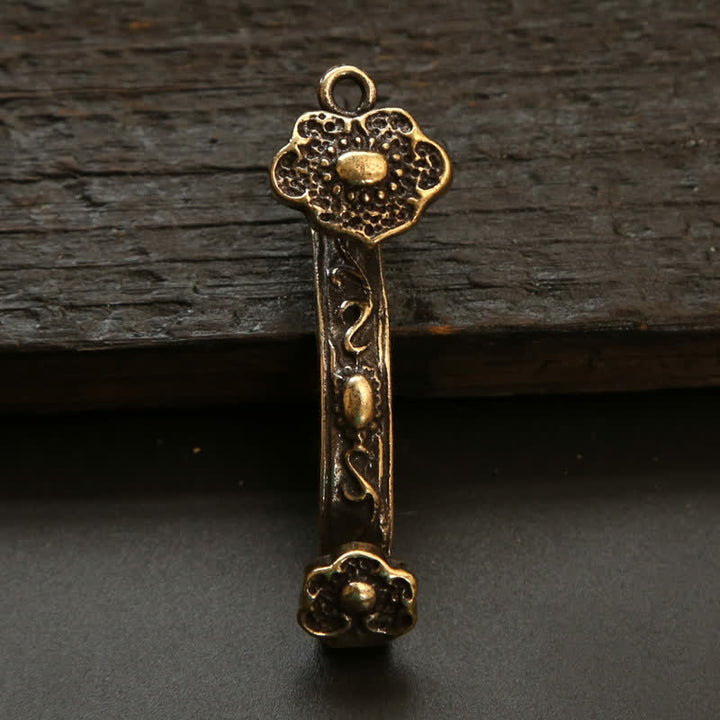 Buddha Stones Porte-clés en cuivre Pi Xiu, pièce chinoise Ruyi Lotus, symbole de richesse - image 13
