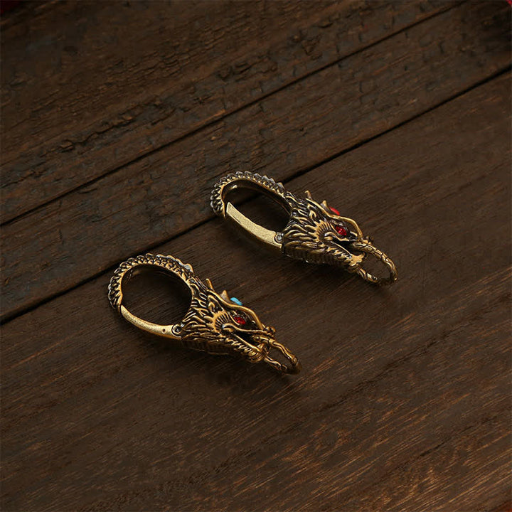 Buddha Stones Porte-clés de sécurité en laiton avec cadenas Dragon - image 10