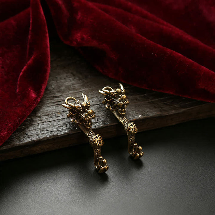 Buddha Stones Porte-clés de succès en laiton, pièces Ruyi des Cinq Empereurs et Dragon Ruyi - image 15