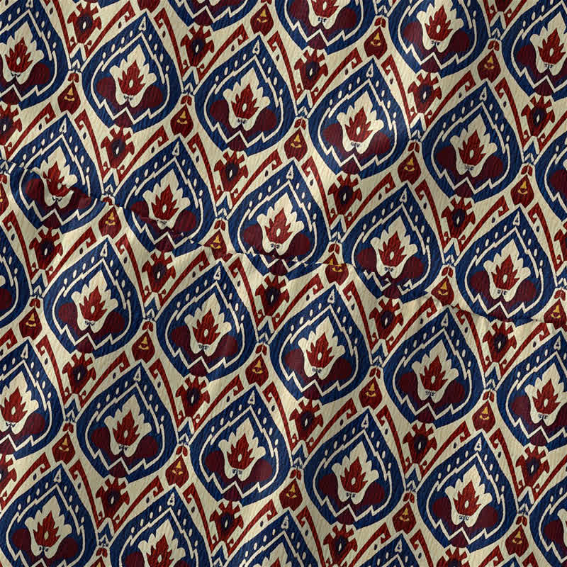Buddha Stones Robe midi d'été décontractée bohème à motif géométrique ikat ikat pour femme, sans manches et avec poches - image 1