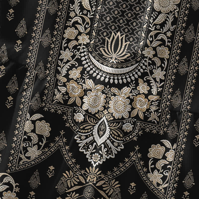 Buddha Stones Robe midi d'été décontractée de style bohème, à motif médaillon ethnique, sans manches et avec poches, pour femme - image 3