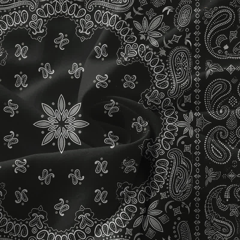 Buddha Stones Robe midi d'été décontractée pour femme, à motif floral cachemire et bandana, sans manches et avec poches. - image 3
