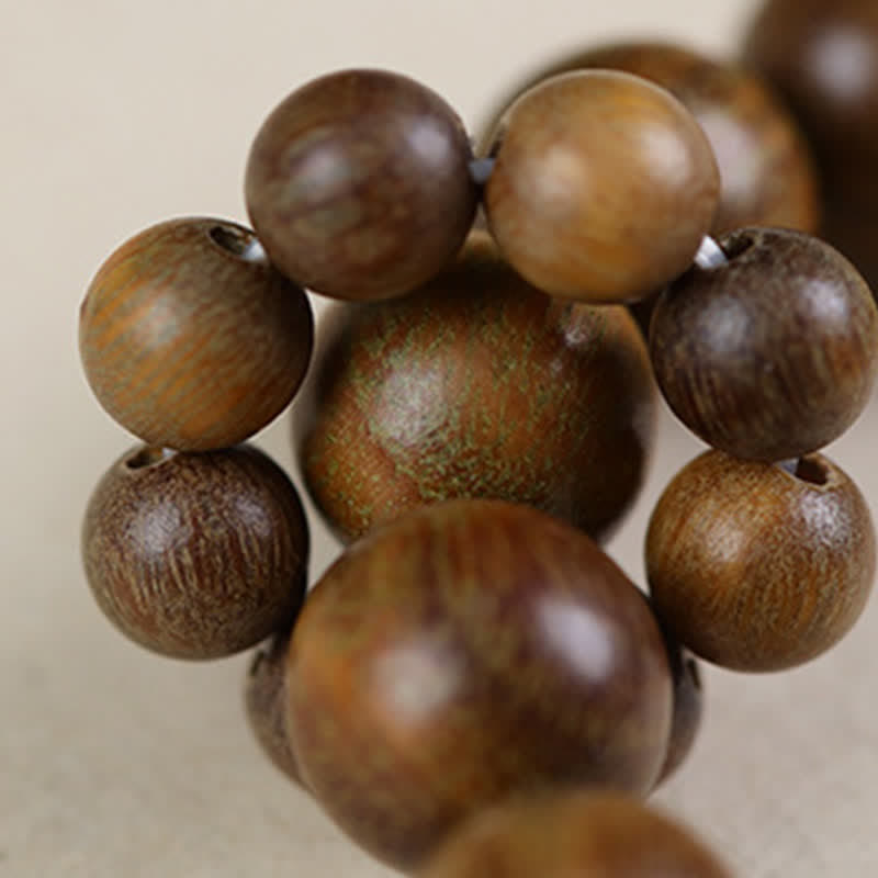 Buddha Stones Bracelet porte-bonheur en bois d'ébène avec perles d'ancrage et chat porte-bonheur - image 8
