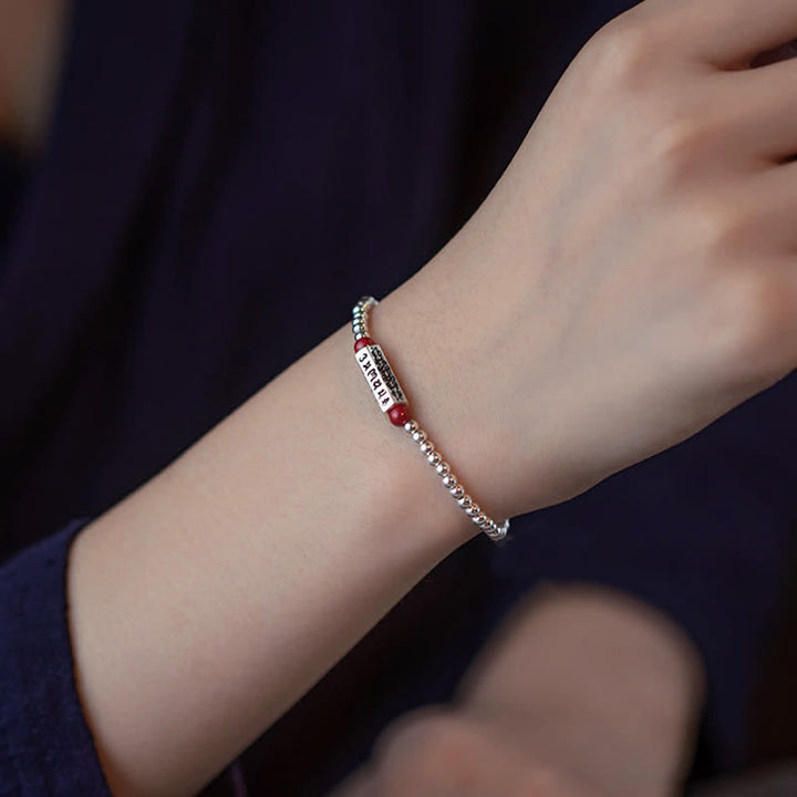 Buddha Stones Bracelet de cheville de sagesse cinabre Om Mani Padme Hum - image 4