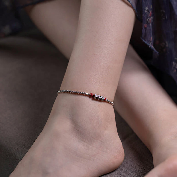 Buddha Stones Bracelet de cheville de sagesse cinabre Om Mani Padme Hum - image 9