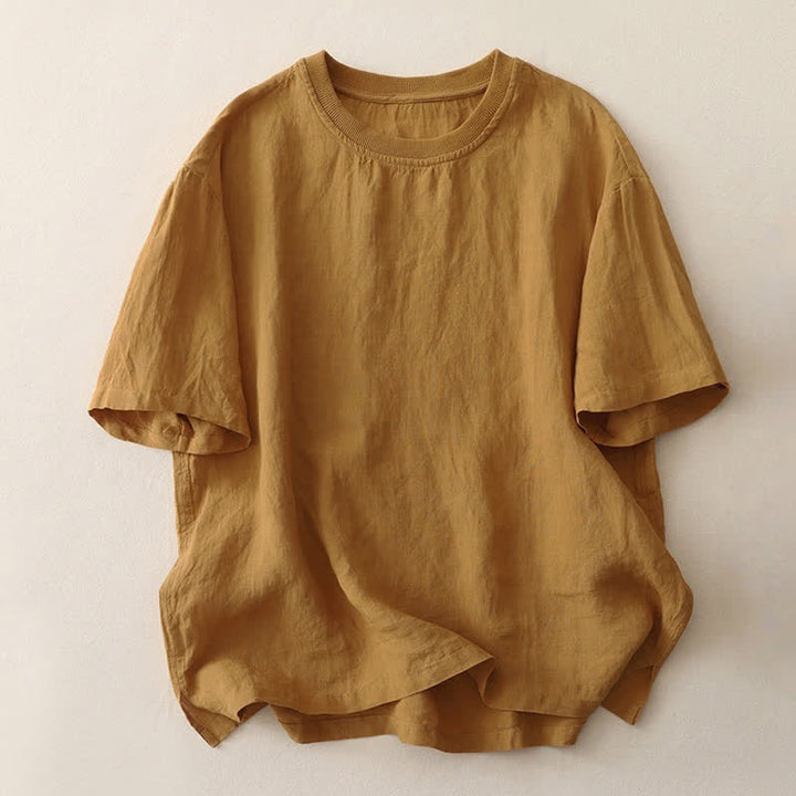Chemise à manches courtes pour femme avec col rond et motif Buddha Stones - verge d'or - US14，UK/AU18，EU46 (2XL) - image 12