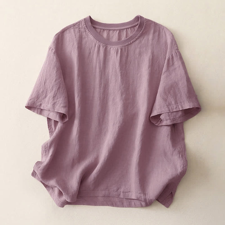 T-shirt à manches courtes en polyester pour femme, motif Buddha Stones, col rond uni. - Chardon - US14，UK/AU18，EU46 (2XL) - image 20