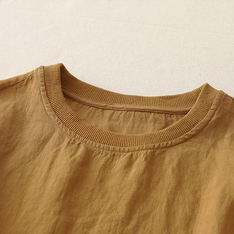 Chemise à manches courtes pour femme avec col rond et motif Buddha Stones - image 13
