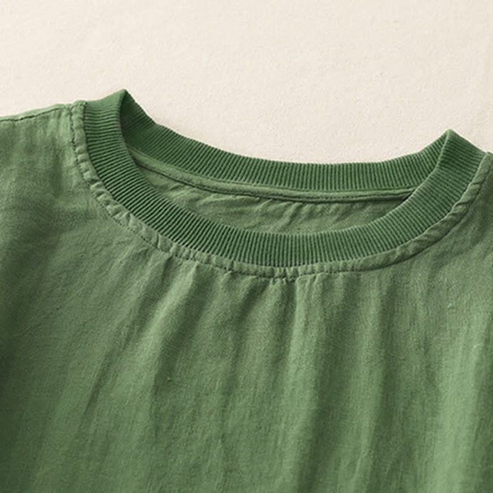 T-shirt à manches courtes en polyester pour femme, motif Buddha Stones, col rond uni. - image 17