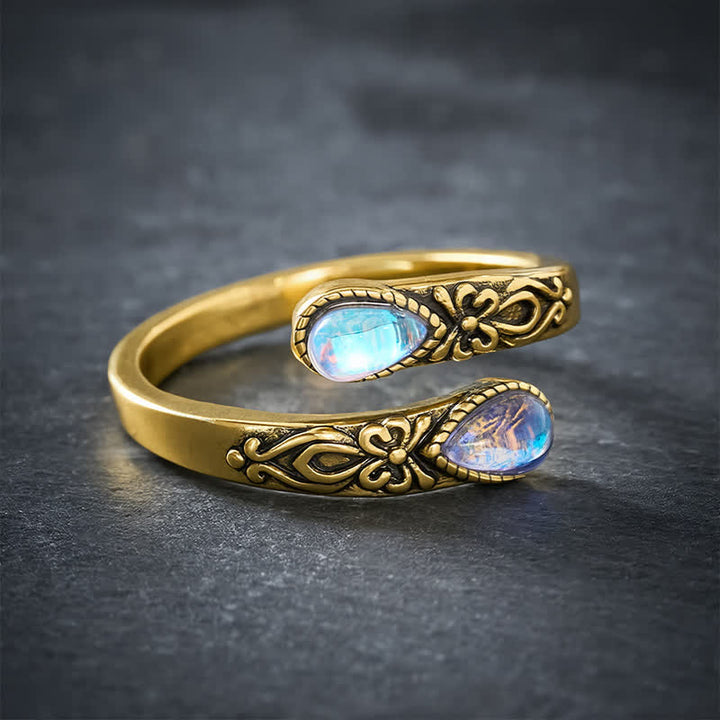 Buddha Stones Bague ouverte papillon Liuli en cuivre, liberté - image 10