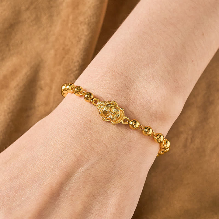 Buddha Stones Bracelet de sérénité en perles de cuivre Bouddha - image 3