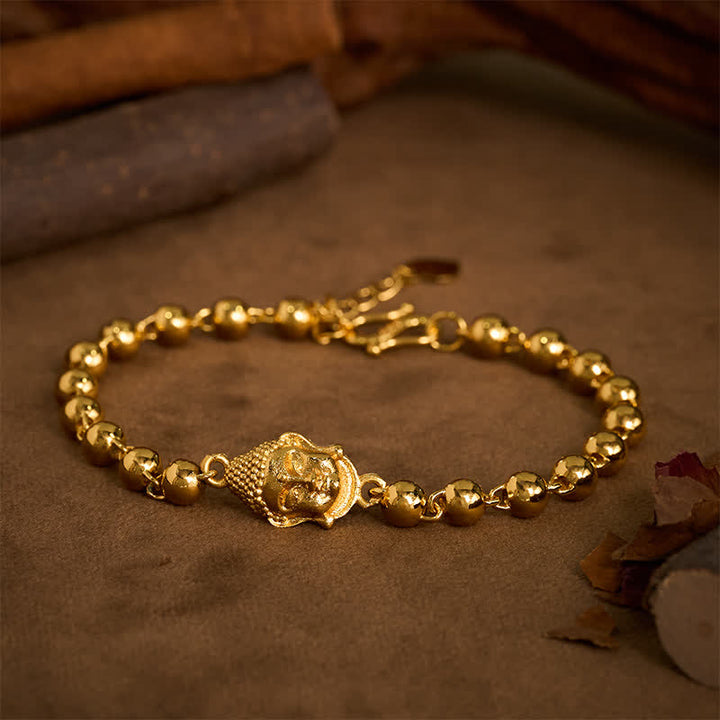 Buddha Stones Bracelet de sérénité en perles de cuivre Bouddha - image 2