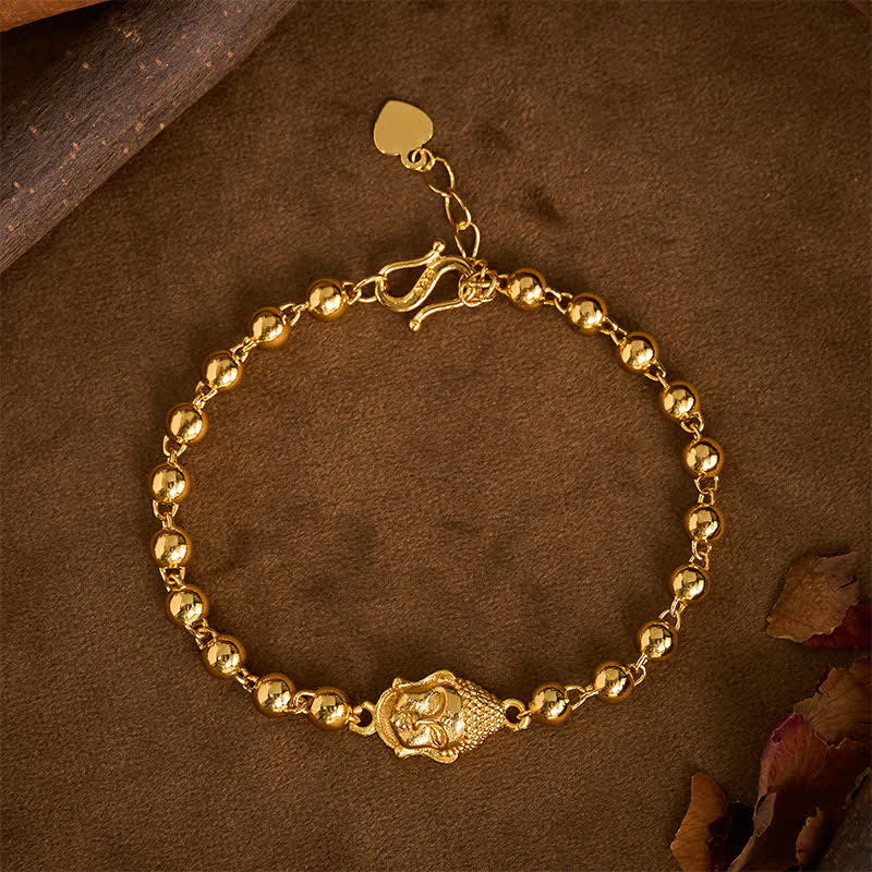 Buddha Stones Bracelet de sérénité en perles de cuivre Bouddha - Bouddha (Compassion ♥ Sérénité) - image 0