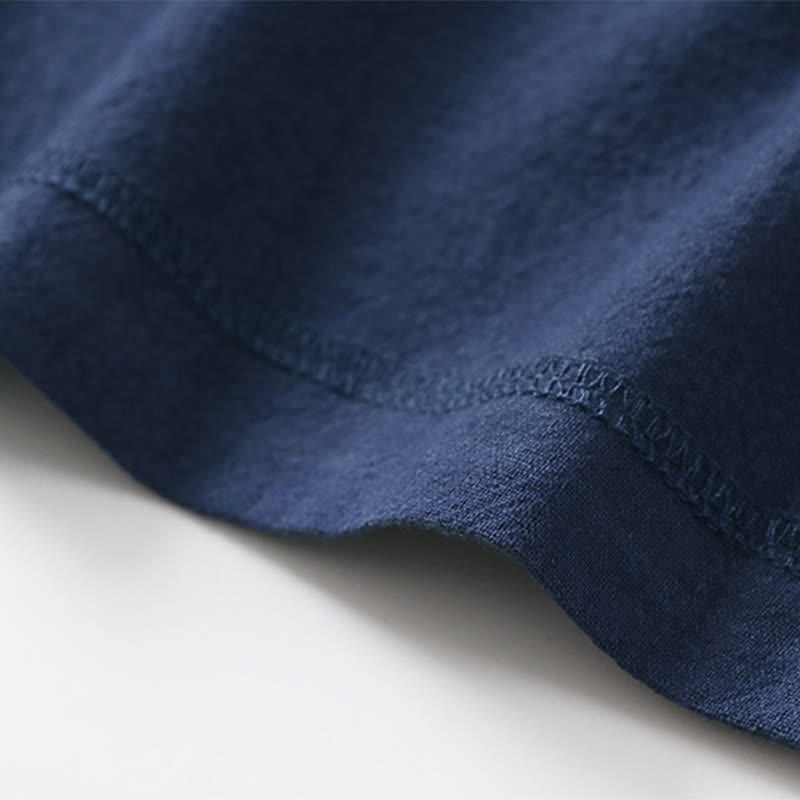 Buddha Stones Kimono d'été minimaliste à manches courtes, uni, en coton et lin, à lacets et ouverture sur le devant, pour homme. - image 14