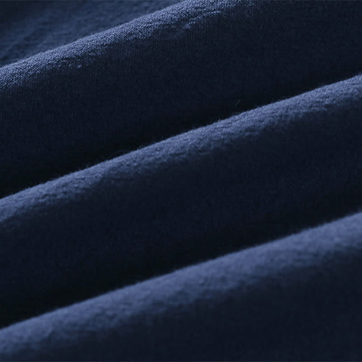 Buddha Stones Kimono d'été minimaliste à manches courtes, uni, en coton et lin, à lacets et ouverture sur le devant, pour homme. - image 15