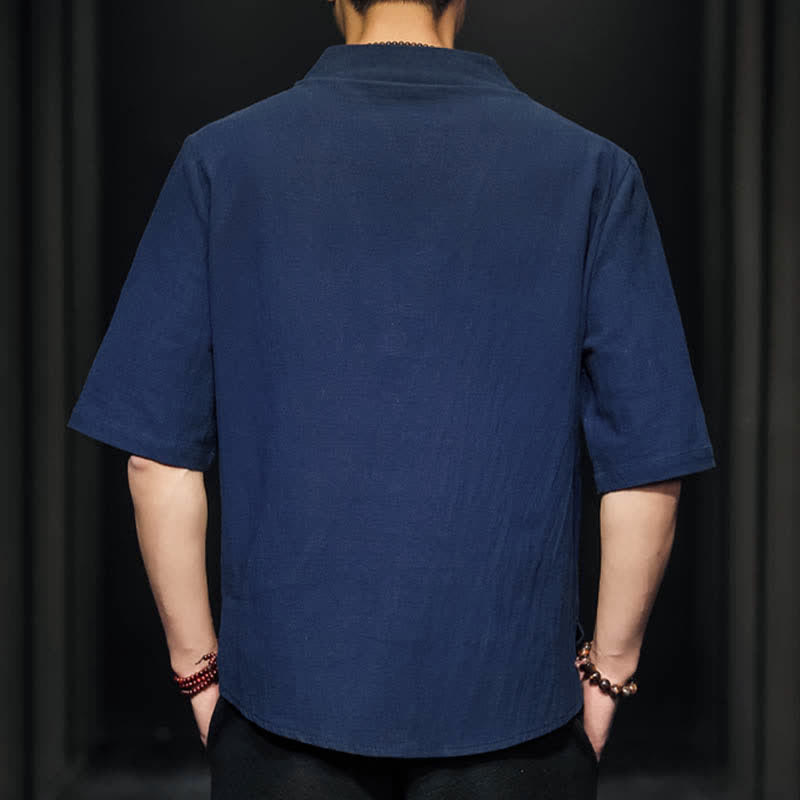Chemises à manches courtes pour hommes, style décontracté, Buddha Stones - image 26