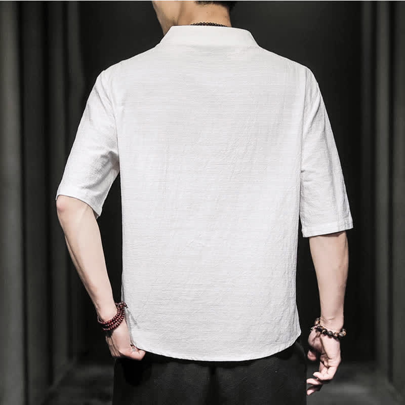 Chemises à manches courtes pour hommes, style décontracté, Buddha Stones - image 2