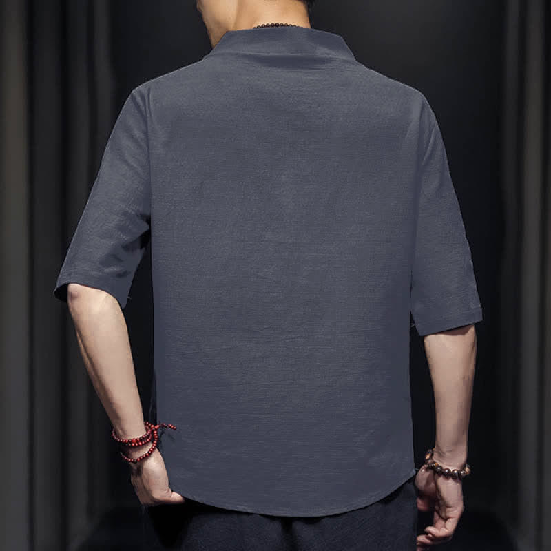 Chemises à manches courtes pour hommes, style décontracté, Buddha Stones - image 18