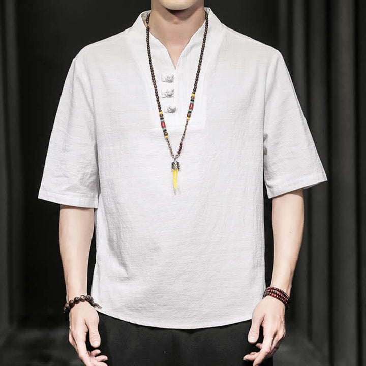Chemises à manches courtes pour hommes, style décontracté, Buddha Stones - image 1