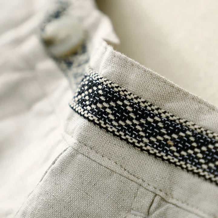 Pantalon femme à poches, couleur Buddha Stones , boutonné sur le devant, élastique au dos. - image 6