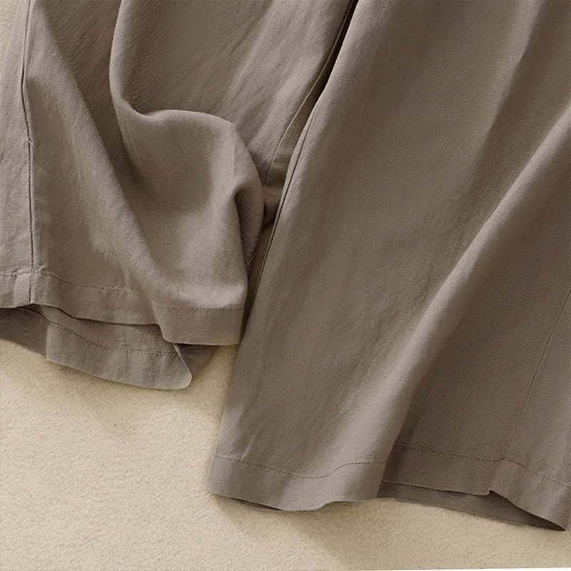 Pantalon femme à poches, couleur Buddha Stones , boutonné sur le devant, élastique au dos. - image 22