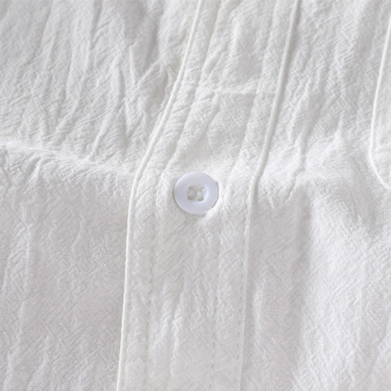 Chemise d'été unie à boutons pour homme Buddha Stones, manches courtes - image 9