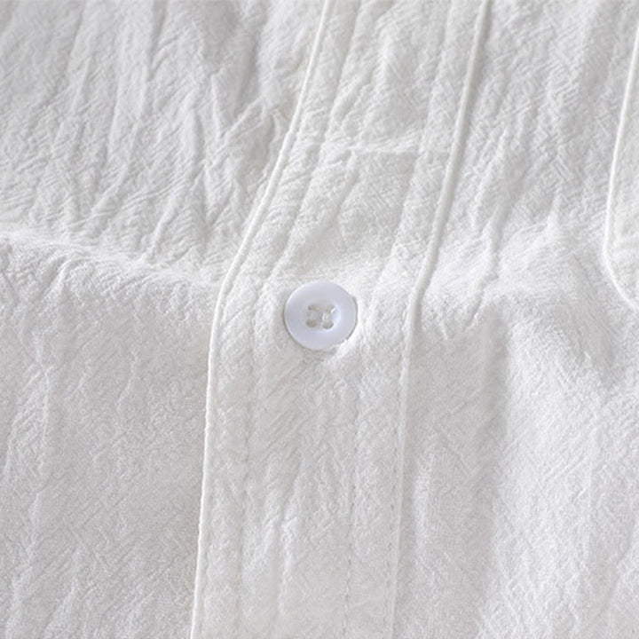 Chemise d'été unie à boutons pour homme Buddha Stones, manches courtes - image 9